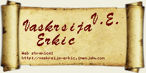 Vaskrsija Erkić vizit kartica